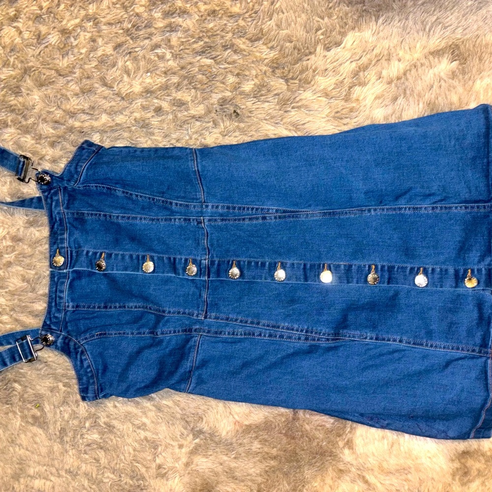 Jean dress with buttons down the center